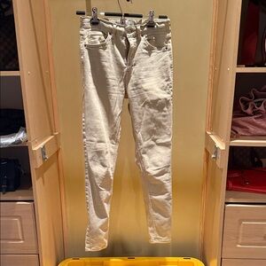 Topshop Cream Women Jeans